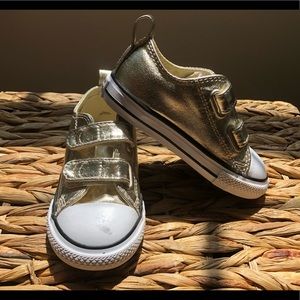 Converse Toddler, Gold, Velcro Shoes